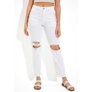American Eagle Mom Straight Leg Jeans Stretch 12